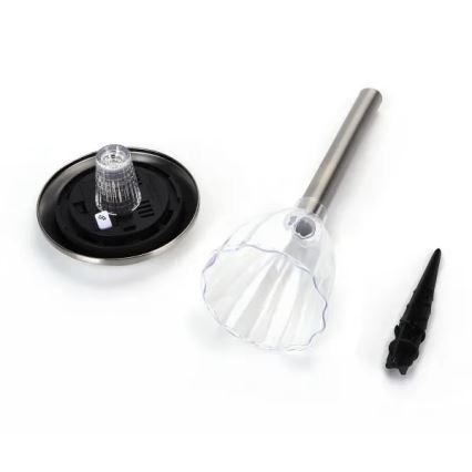 Aigostar - LED Saulės lempa LED/0,08W/2V 30,4 cm 200 mAh 6500K IP44 matinio chromo
