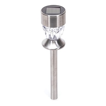 Aigostar - LED saulės lempa LED/1,2 lm/1,2V 35,5cm matinis chromas 2700K IP44 100 mAh