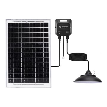 Aigostar - LED saulės liustra LED/70W/12V 6000 mAh 6500K IP65 skersmuo 23,5 cm + nuotolinis valdymas