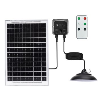 Aigostar - LED saulės liustra su jutikliu LED/70W/12V 6000 mAh 6500K IP65 skersmuo 23,5 cm + nuotolinis valdymas