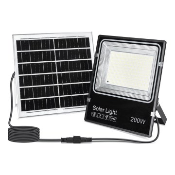 Aigostar - LED saulės prožektorius LED/200W/3,2V 3600mAh 3000K/4000K/6500K IP66 + su nuotoliniu pultu