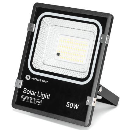 Aigostar - LED saulės prožektorius LED/50W/3,2V 1200mAh 3000K/4000K/6500K IP66 + nuotolinis valdymas