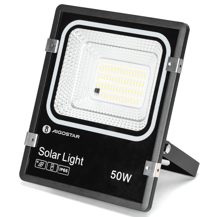 Aigostar - LED saulės prožektorius LED/50W/3,2V 1200mAh 3000K/4000K/6500K IP66 + nuotolinis valdymas