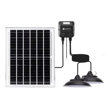 Aigostar - LED saulės šviestuvas 2x LED / 70 W / 12 V 12000 mAh 6500 K IP65 skersmuo 23,5 cm + nuotolinis valdymas