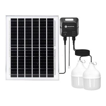 Aigostar - LED saulės šviestuvas 2xLED/70W/12V 12000 mAh 6500K IP65 skersmuo 12 cm + nuotolinis valdymas