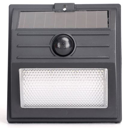 Aigostar - LED saulės šviestuvas su judesio jutikliu, 3,7 V, 6500 K, 500 mAh, IP65, juodas