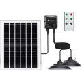 Aigostar - LED saulės šviestuvas su jutikliu, 2xLED/70W/12V, 12000 mAh, 6500K, IP65, skersmuo 23,5 cm + nuotolinis valdymas