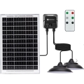 Aigostar - LED saulės šviestuvas su jutikliu, 2× LED / 35 W / 12 V / 6000 mAh / 6500 K / IP65 / Ø 15 cm + nuotolinis valdymas