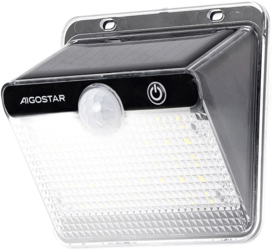 Aigostar - LED saulės šviestuvas su jutikliu LED/3,7V 6500K 1200 mAh IP65 juodas
