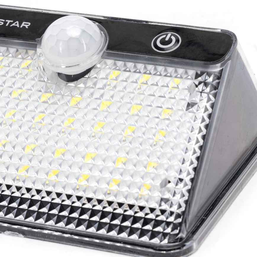 Aigostar - LED saulės šviestuvas su jutikliu LED/3,7V 6500K 1200 mAh IP65 juodas