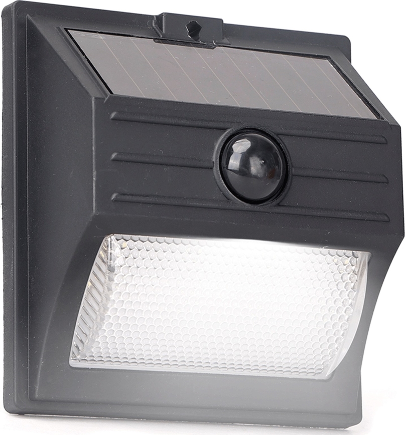 Aigostar - LED Saulės šviestuvas su jutikliu LED/3,7V 6500K 500 mAh IP65 juodas