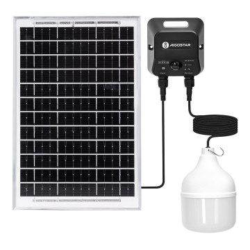 Aigostar - LED saulės šviestuvas su jutikliu LED/70W/12V 6000 mAh 6500K IP65 skersmuo 12 cm + nuotolinis valdymas