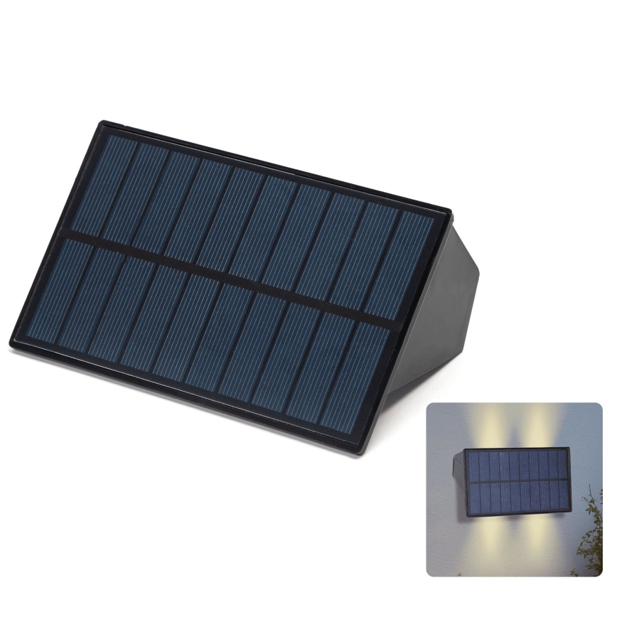 Aigostar - LED sieninis šviestuvas, įkraunamas saulės energija LED/4W/5,5V 2700K IP44