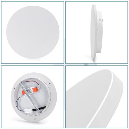 Aigostar - LED sieninis šviestuvas LED/12W/230V 3000K 25 cm balta