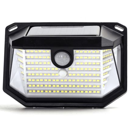 Aigostar - LED sieninis šviestuvas su jutikliu, įkraunamas saulės energija LED/0,8W/5,5V 1200 mAh 6500K IP65