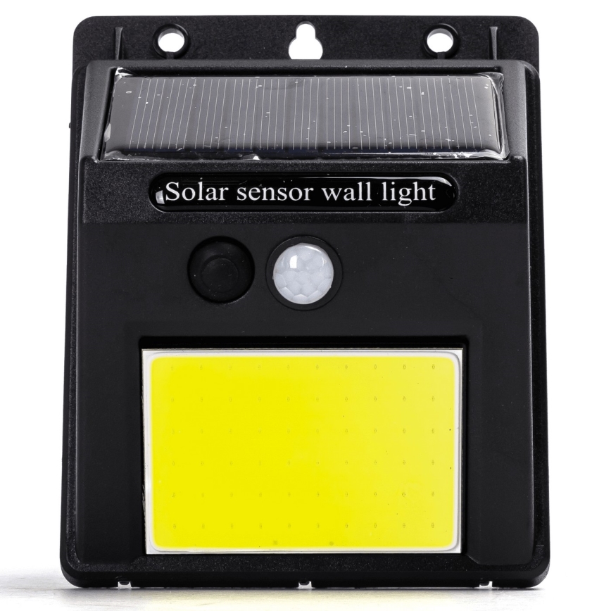 Aigostar - LED sieninis šviestuvas su jutikliu, įkraunamas saulės energija LED/13W/5,5V 6500K IP65