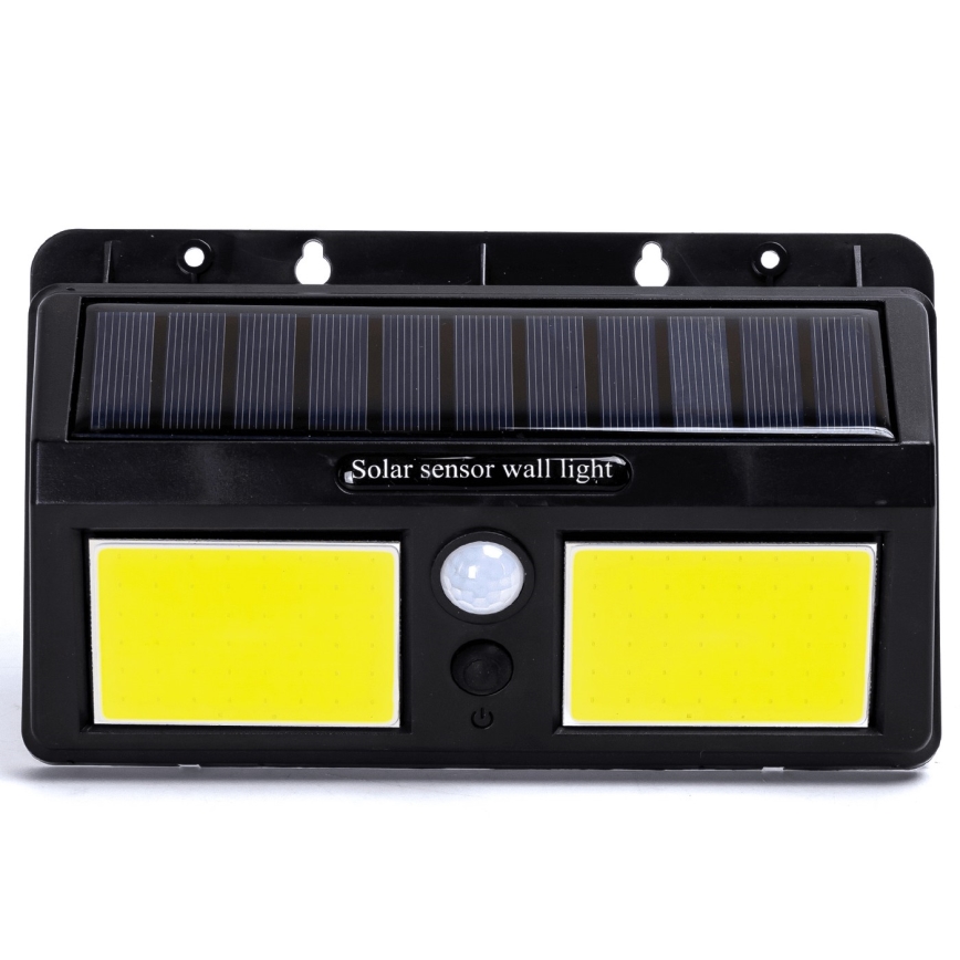 Aigostar - LED sieninis šviestuvas su jutikliu, įkraunamas saulės energija LED/20W/5,5V 2400 mAh 6500K IP65