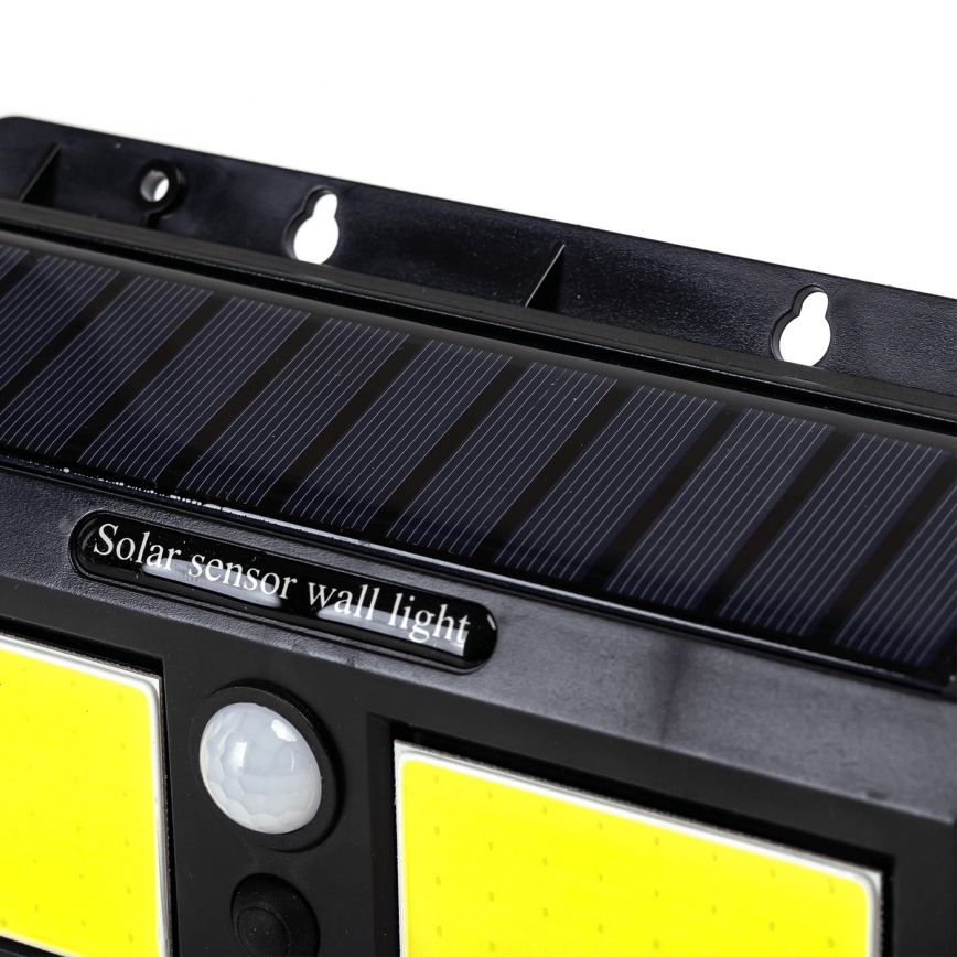 Aigostar - LED sieninis šviestuvas su jutikliu, įkraunamas saulės energija LED/20W/5,5V 2400 mAh 6500K IP65