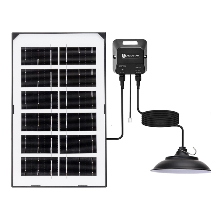 Aigostar - LED sietynas, įkraunamas saulės energija LED/35W/12V 3000 mAh 6500K diametras 15 cm + nuotolinio valdymo pultas