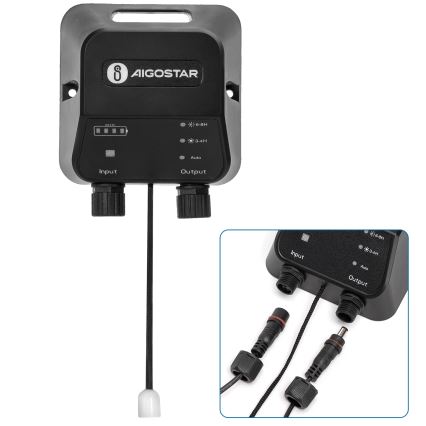 Aigostar - LED sietynas, įkraunamas saulės energija LED/70W/12V 6000 mAh 6500K diametras 12 cm + nuotolinio valdymo pultas