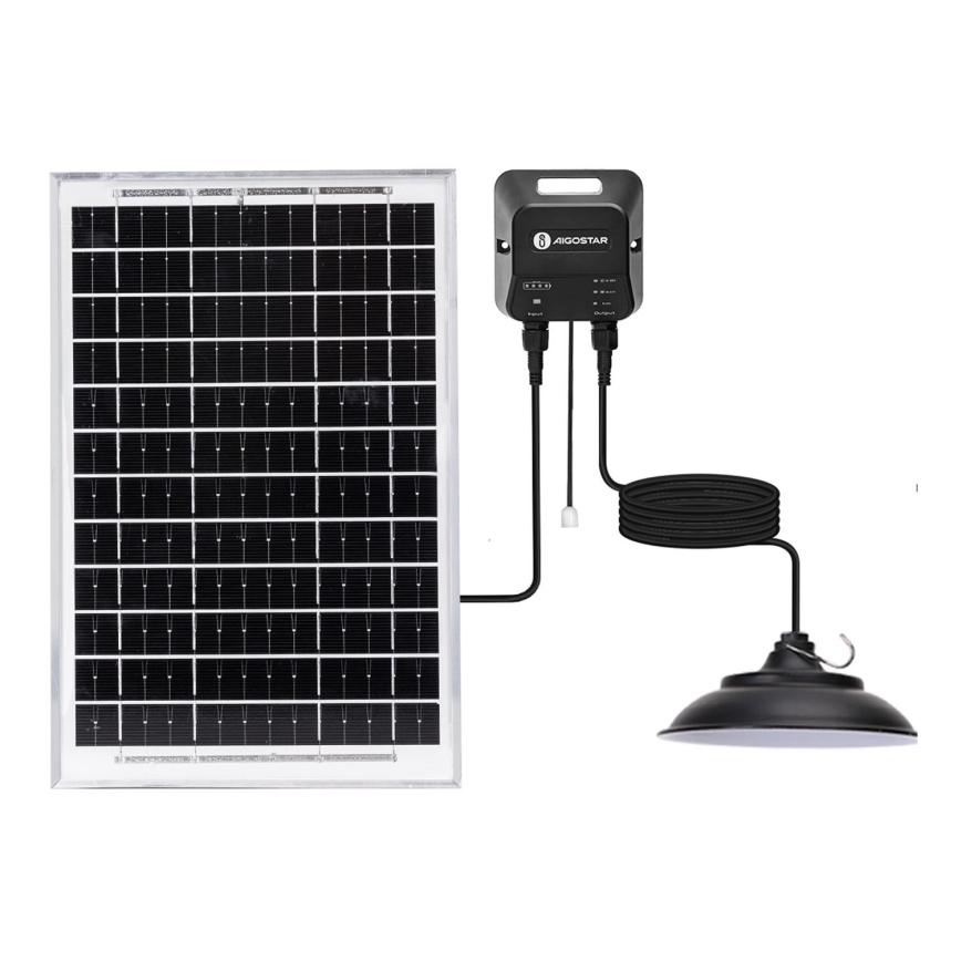Aigostar - LED sietynas, įkraunamas saulės energija LED/70W/12V 6000 mAh 6500K diametras 23,5 cm + nuotolinio valdymo pultas