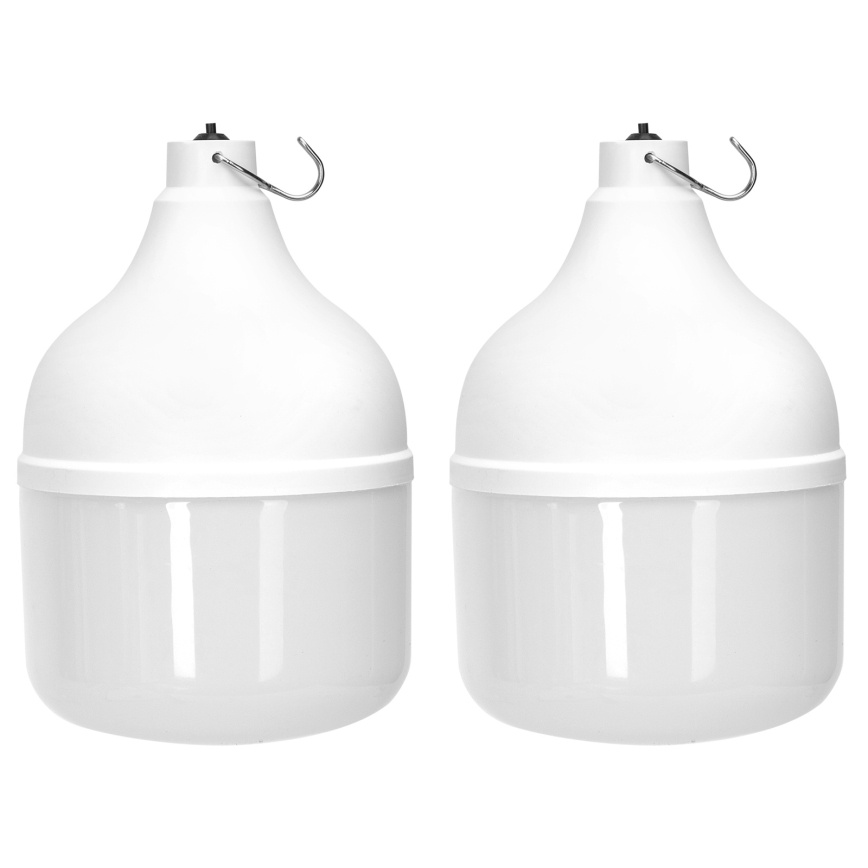 Aigostar - LED sietynas, įkraunamas saulės energija su jutikliu 2xLED/70W/12V 12000 mAh 6500K diametras 12 cm + nuotolinio valdymo pultas