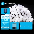 Aigostar - LED Solar Dekoratyvinė girlianda 50xLED/8 funkcijos 12m IP65 šalta balta