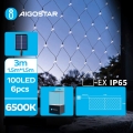 Aigostar - LED Solar Kelėdinė girlianda 100xLED/8 funkcijos 4,5x1,5m IP65 šalta balta