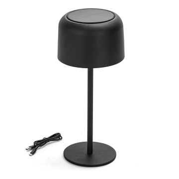 Aigostar - LED Solar šviesos reguliavimas rechargeable Stalinis šviestuvas LED/3W/5V 2200mAh juoda IP54