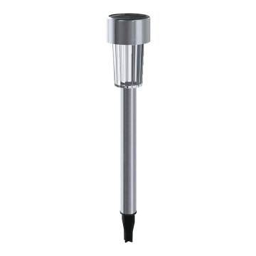 Aigostar - LED šviestuvas, įkraunamas saulės energija LED/0,006W/1,2V 29,5 cm 40 mAh matinis chromas 6500K IP44