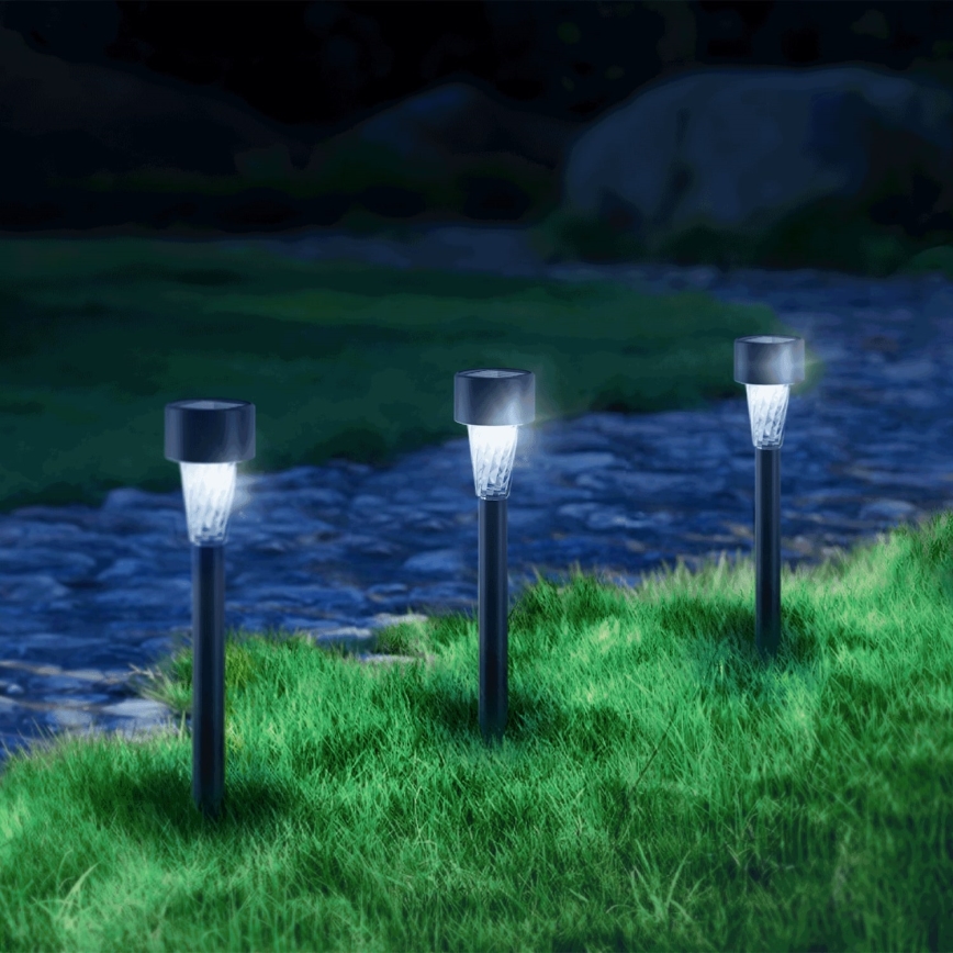 Aigostar - LED šviestuvas, įkraunamas saulės energija LED/0,006W/1,2V 40 mAh 29,5 cm juoda 6500K IP44