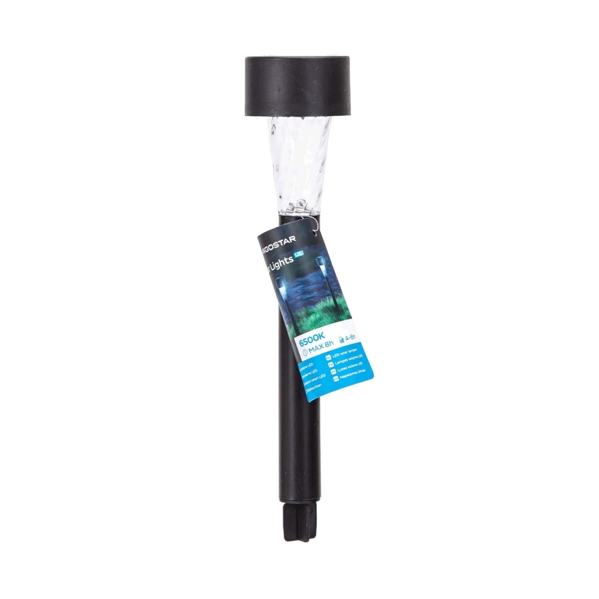 Aigostar - LED šviestuvas, įkraunamas saulės energija LED/0,006W/1,2V 40 mAh 29,5 cm juoda 6500K IP44