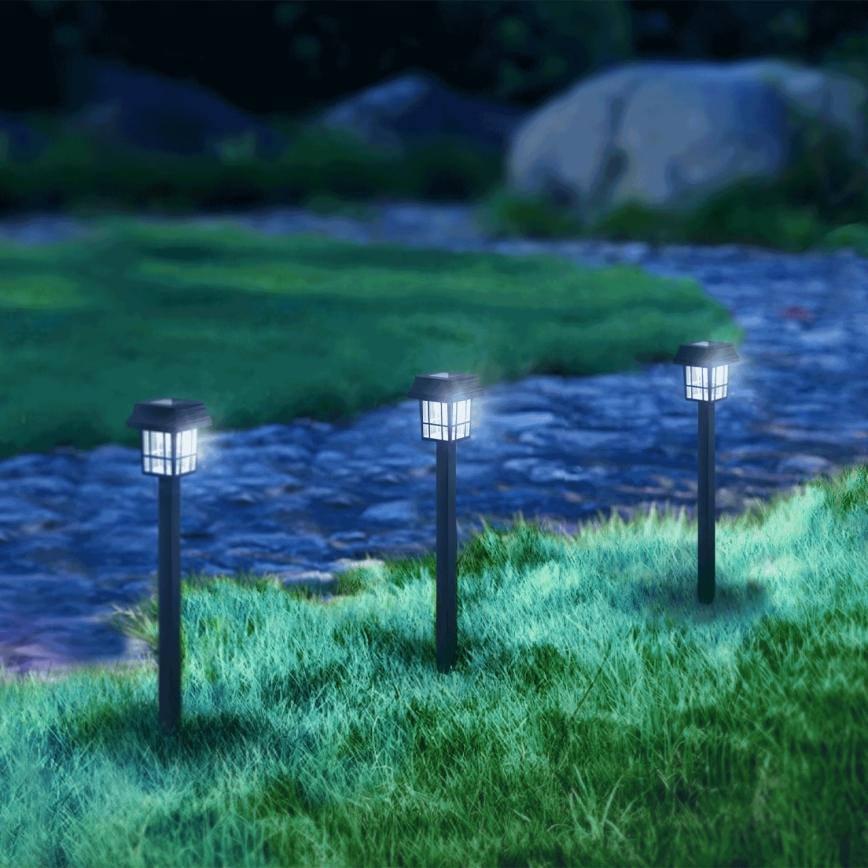 Aigostar - LED šviestuvas, įkraunamas saulės energija LED/0,006W/1,2V 32 cm 40 mAh juoda 6500K IP44