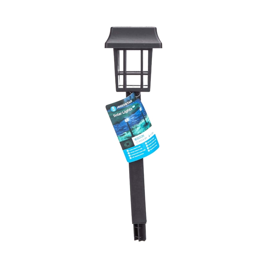 Aigostar - LED šviestuvas, įkraunamas saulės energija LED/0,006W/1,2V 32 cm 40 mAh juoda 6500K IP44