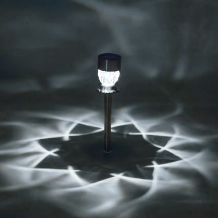 Aigostar - LED šviestuvas, įkraunamas saulės energija LED/0,006W/1,2V 35,5cm matinis chromas 100 mAh 3000K IP44