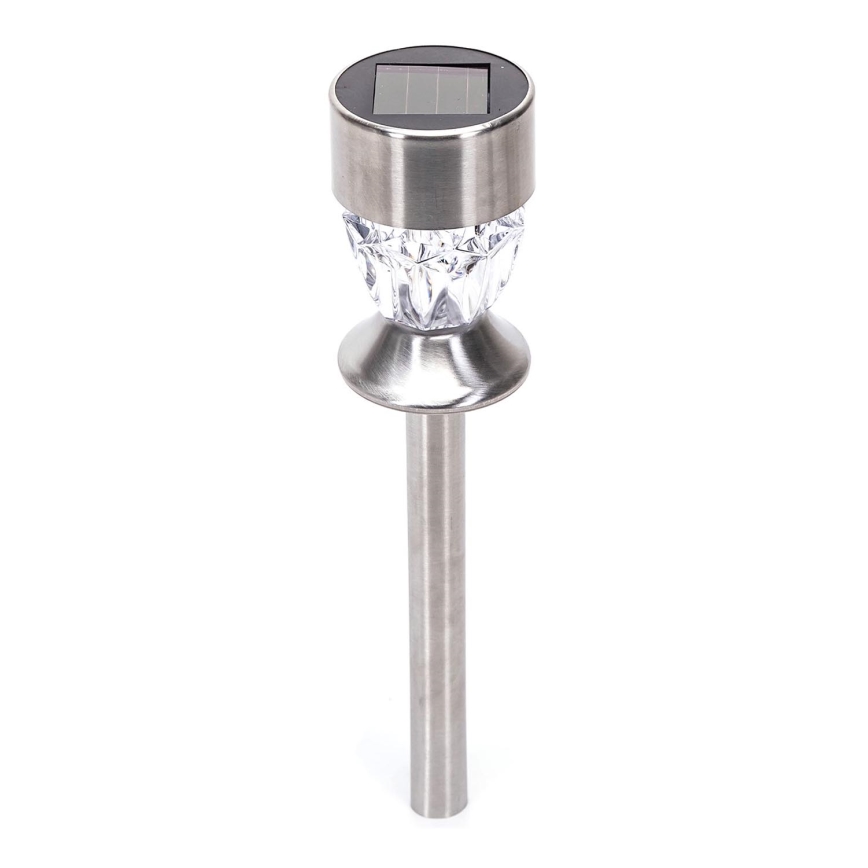 Aigostar - LED šviestuvas, įkraunamas saulės energija LED/0,006W/1,2V 35,5cm matinis chromas 100 mAh 3000K IP44