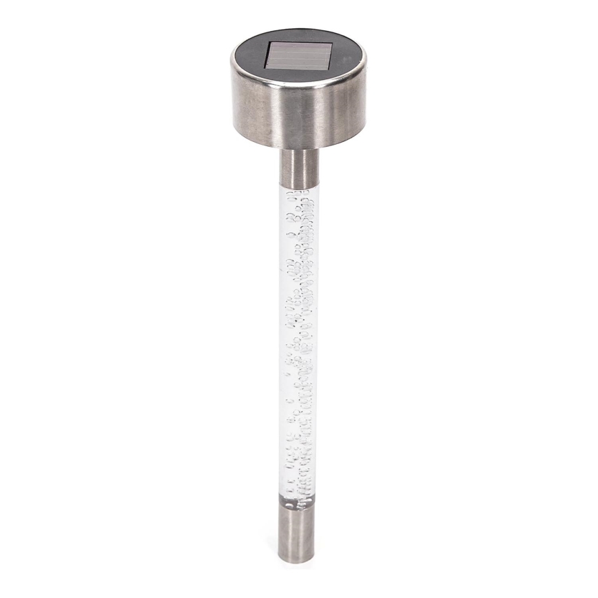 Aigostar - LED šviestuvas, įkraunamas saulės energija LED/0,006W/1,2V 36,7cm matinis chromas 2700K 40 mAh IP44