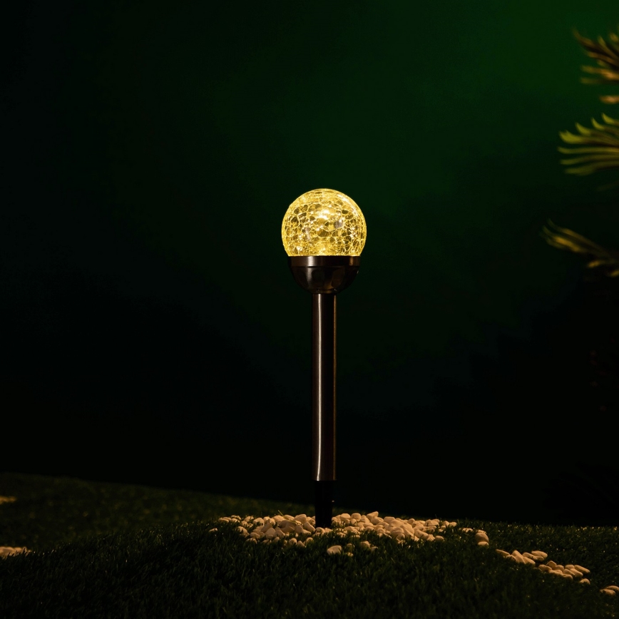 Aigostar - LED šviestuvas, įkraunamas saulės energija LED/0,006W/1,2V 37,8cm matinis chromas 2700K IP44