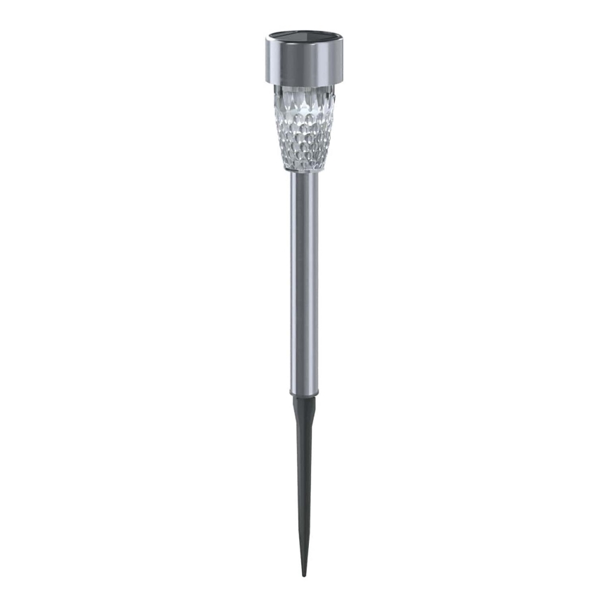 Aigostar - LED šviestuvas, įkraunamas saulės energija LED/0,006W/1,2V 40 mAh 29,7 cm matinis chromas 6500K IP44