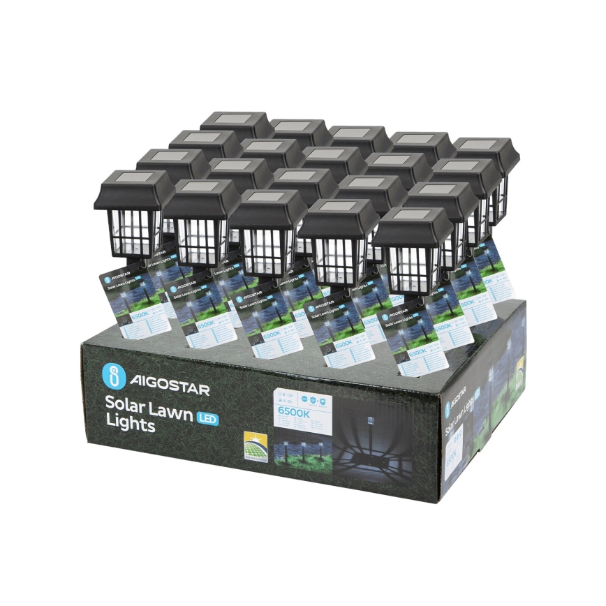 Aigostar - LED šviestuvas, įkraunamas saulės energija LED/0,006W/1,2V 40mAh 6500K IP44 32 cm