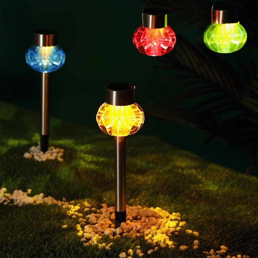 Aigostar - LED šviestuvas, įkraunamas saulės energija LED/0,012W/1,2V 38,4cm 3000K IP44 oranžinė