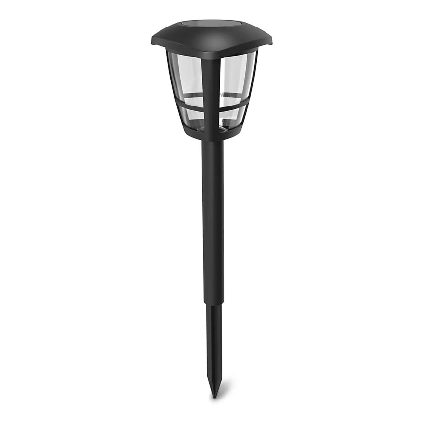Aigostar - LED šviestuvas, įkraunamas saulės energija LED/0,06W/2V 100 mAh 33,8 cm 6500K IP44 juoda