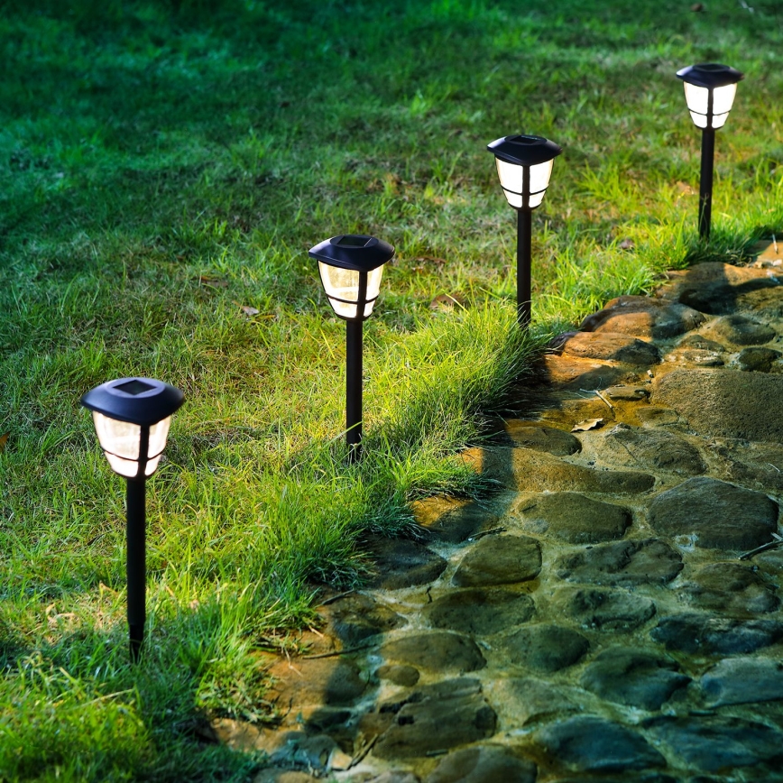 Aigostar - LED šviestuvas, įkraunamas saulės energija LED/0,06W/2V 33,8 cm 6500K IP44 juoda