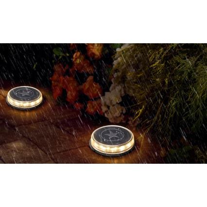 Aigostar - LED šviestuvas, įkraunamas saulės energija LED/0,6W/5,5V 24,5 cm 500 mAh 3200K IP66 juoda