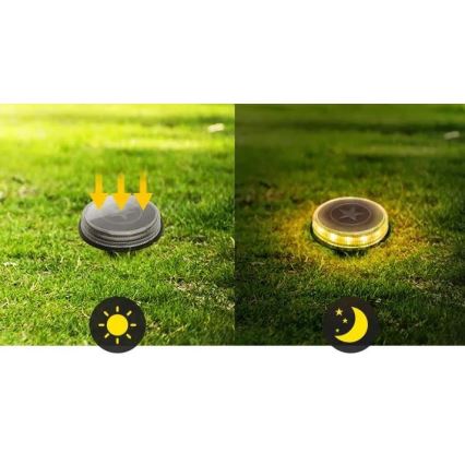 Aigostar - LED šviestuvas, įkraunamas saulės energija LED/0,6W/5,5V 24,5 cm 500 mAh 3200K IP66 juoda