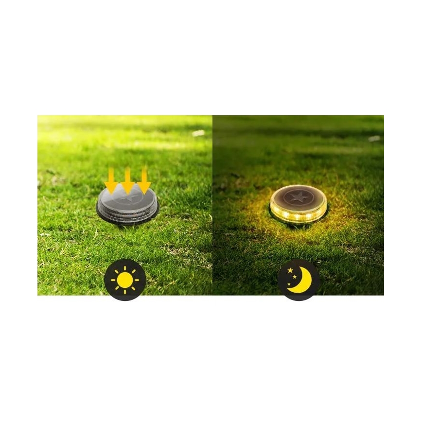 Aigostar - LED šviestuvas, įkraunamas saulės energija LED/0,6W/5,5V 24,5 cm 500 mAh 3200K IP66 juoda