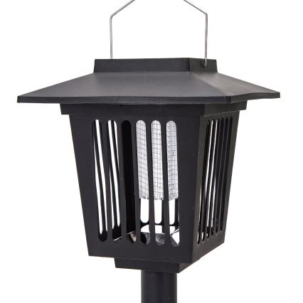 Aigostar - LED šviestuvas, įkraunamas saulės energija su vabzdžių gaudykle LED/0,03W/1,2V 55,2cm juoda 6500K 300 mAh IP44