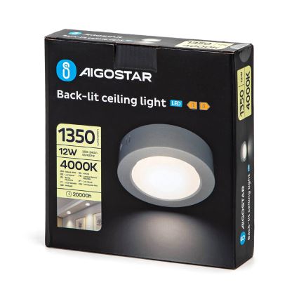 Aigostar - LED tvirtinamas lubinis šviestuvas LED/12W/230V diametras 17,4 cm 4000K balta