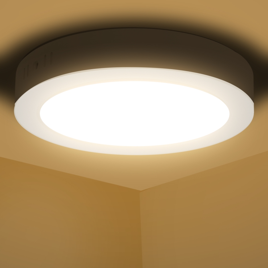 Aigostar - LED tvirtinamas lubinis šviestuvas LED/18W/230V diametras 22,6 cm 3000K balta