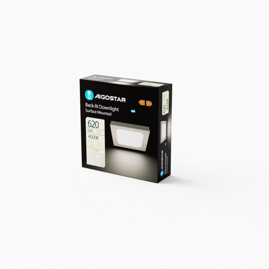 Aigostar - LED tvirtinamas lubinis šviestuvas LED/6W/230V 12,2x12,2 cm 4000K balta